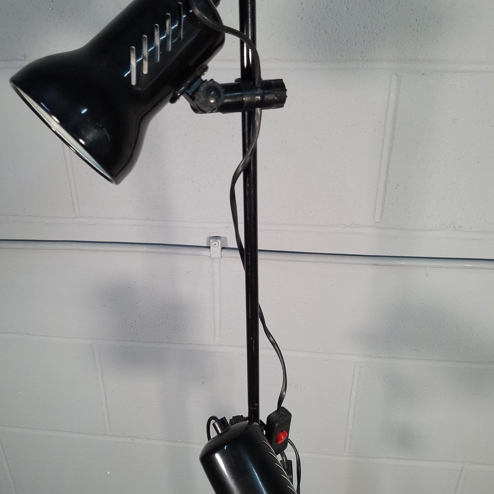 Adjustable Twin Spot Light Floor Standing Lamp Black Retro