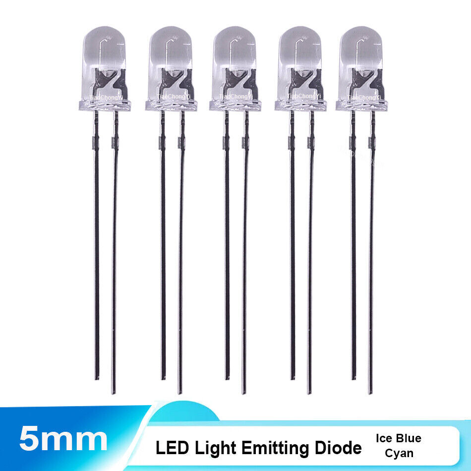 5mm 480nm 490nm Cyan LED for Traffic Lights - High Brightness