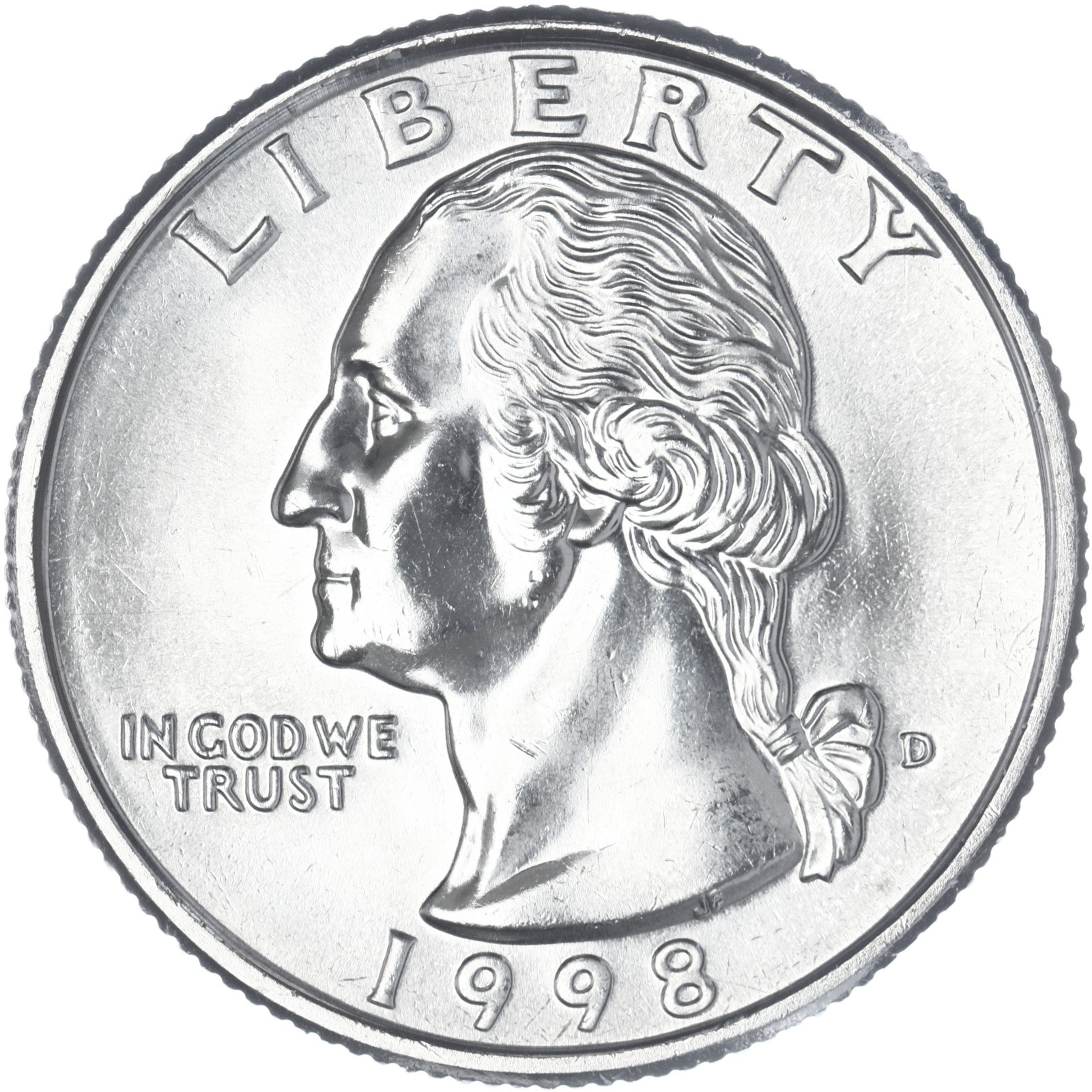 1998 D Washington Quarter BU US Coin