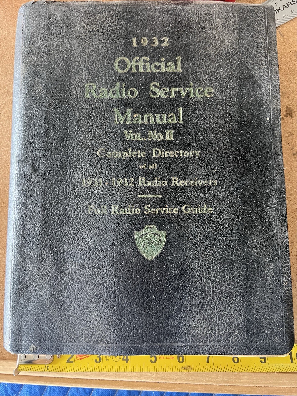 Vintage 1932 Gernsback Official Radio Service Manual Volume 2