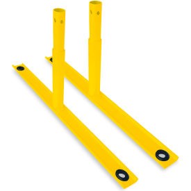 Industrial Flat Barrier Feet for Crowd Control Barrier Yellow Powder Coat