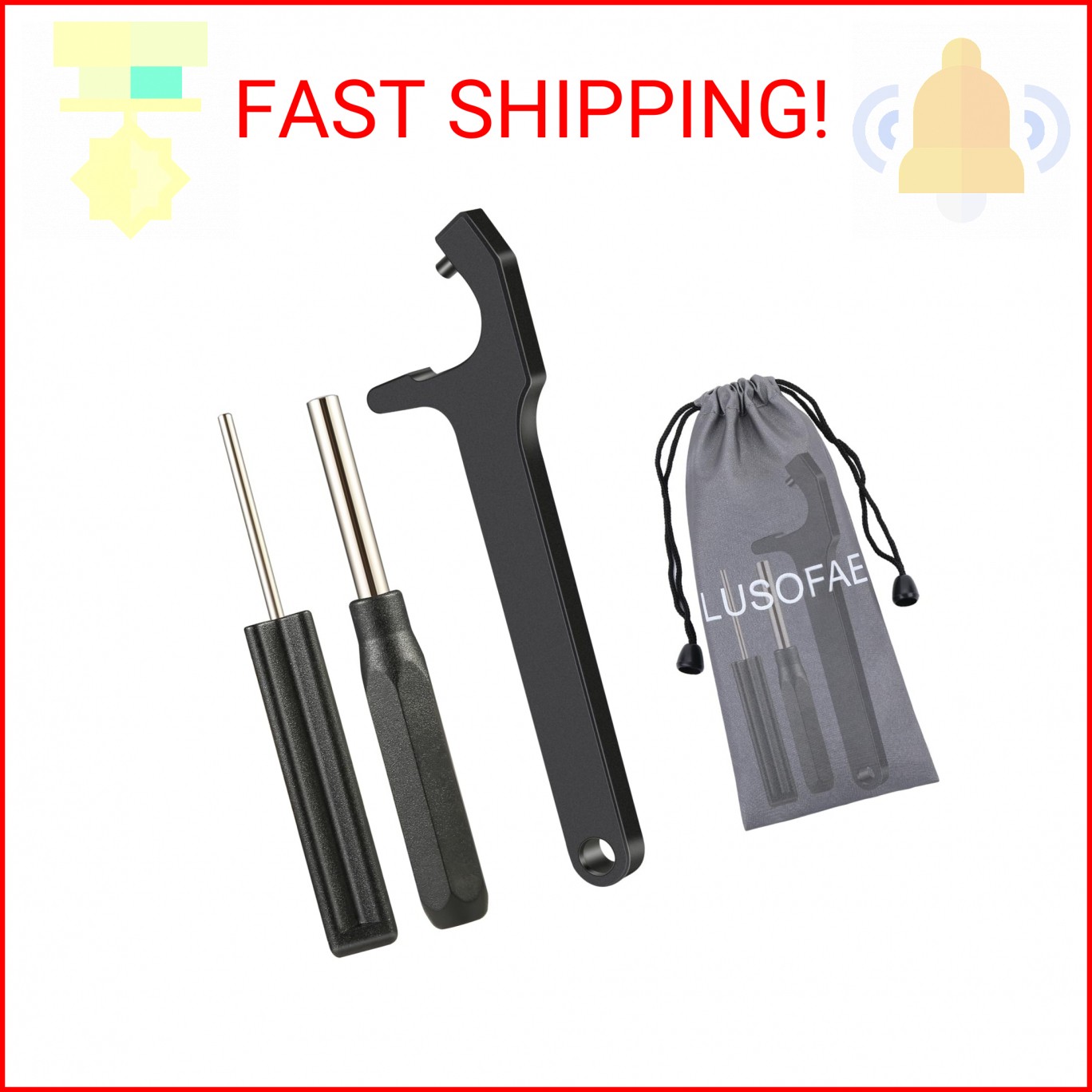 LUSOFAE Tool Kit for Glock with Front Sight Remove,Magazine Disassembly, Pin Pun