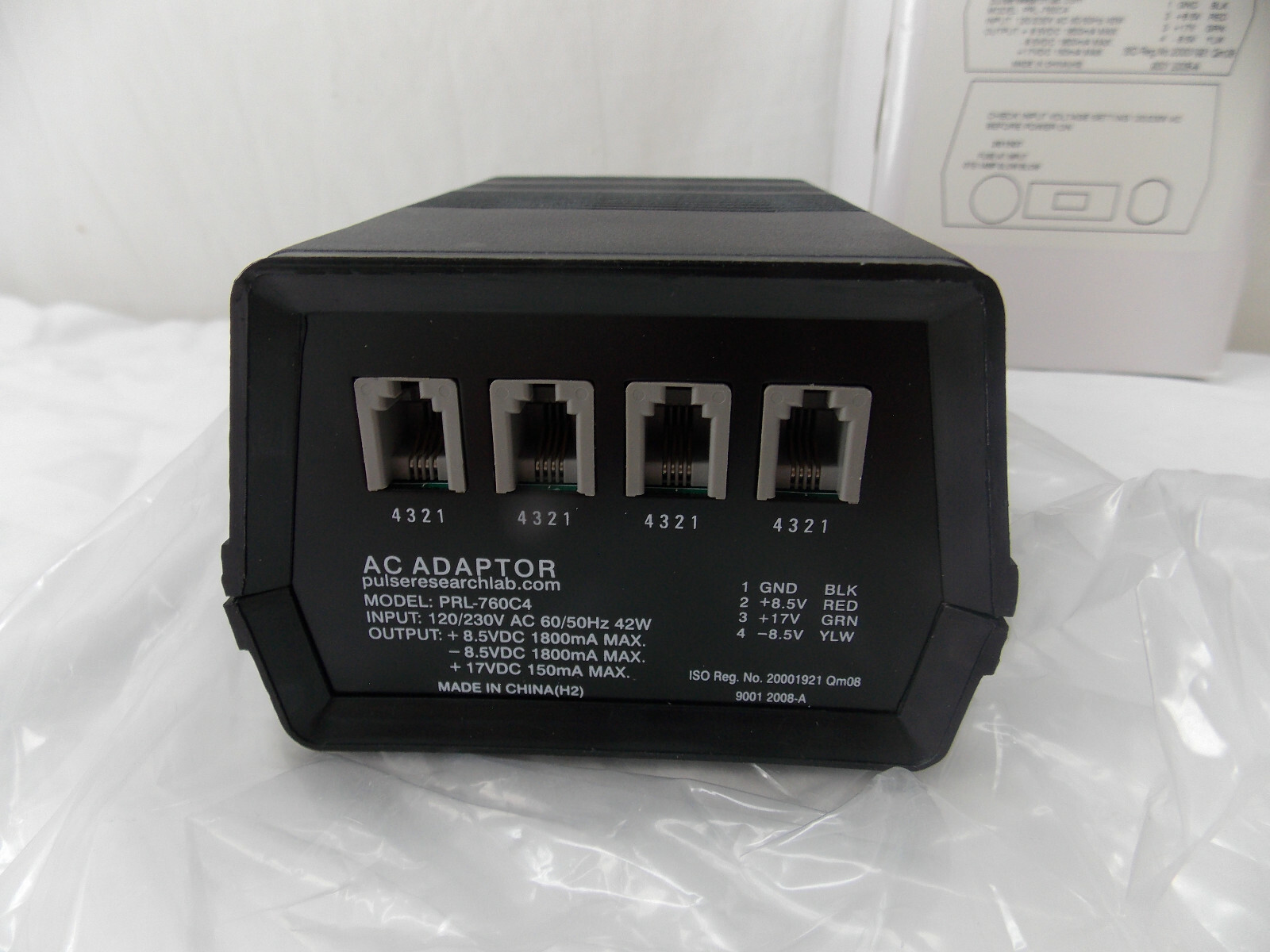 Pulse Research Lab PRL-760C4 AC Adaptor