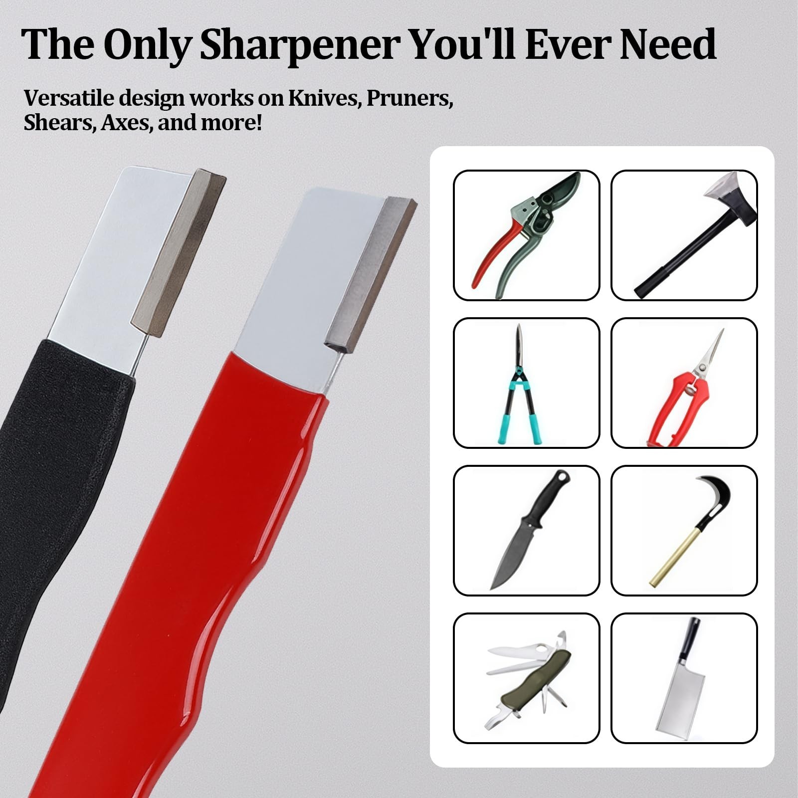 4 Pack Pocket Sized Garden Tool Blade Sharpener Sharpening Tool for Pruners, ...