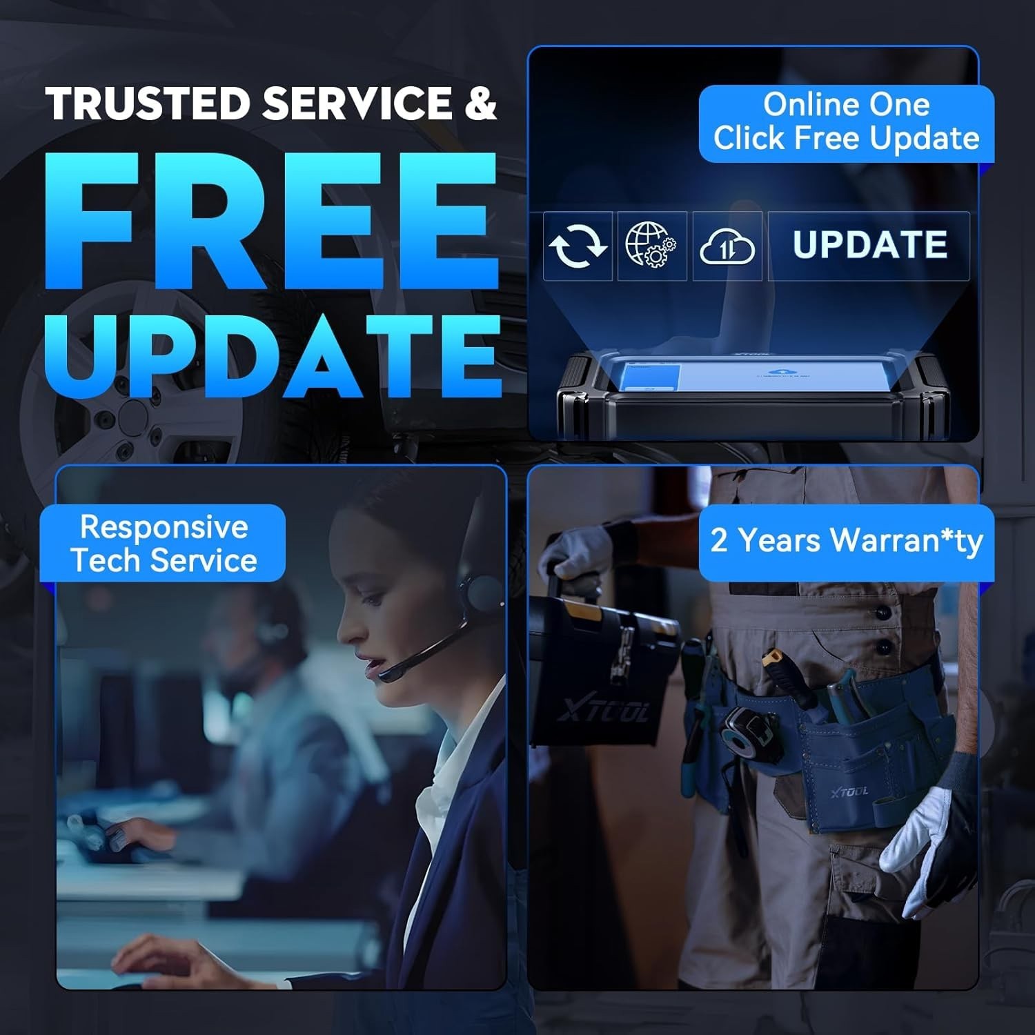 2026 XTOOL D6S OBD2 Scanner Full System Diagnostic Tool 30+ Resets Free Update