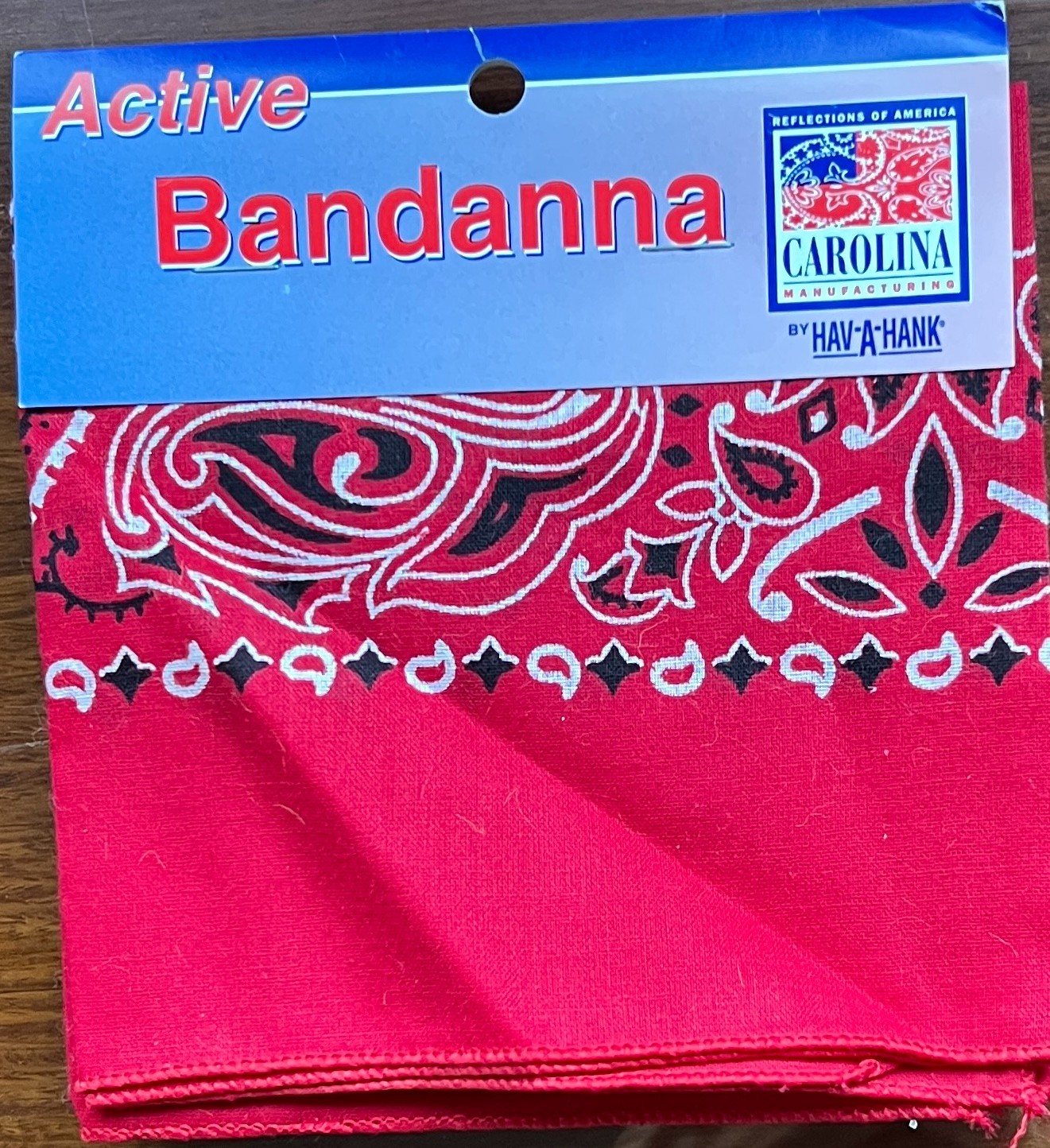 Active CAROLINA Bandanna - 22" x 22" - Paisley Red