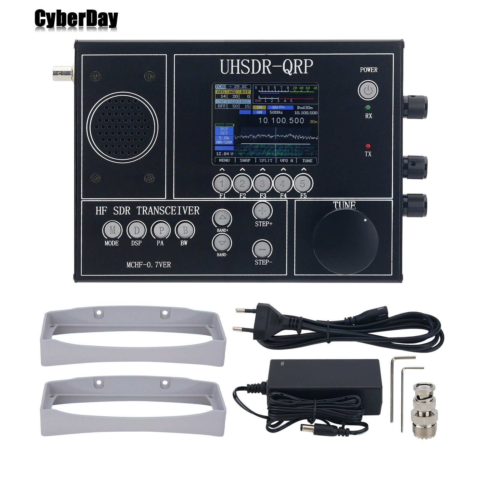 HamGeek UHSDR-QRP V0.7 1.8-30Mhz mcHF HF SDR Transceiver CW SSB AM FM Radio