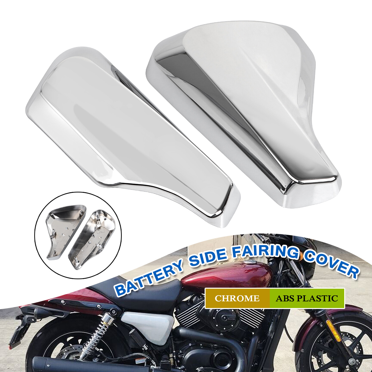 Chrome Left Right Battery Side Fairing Panel Cover For Harley Street XG750 XG500