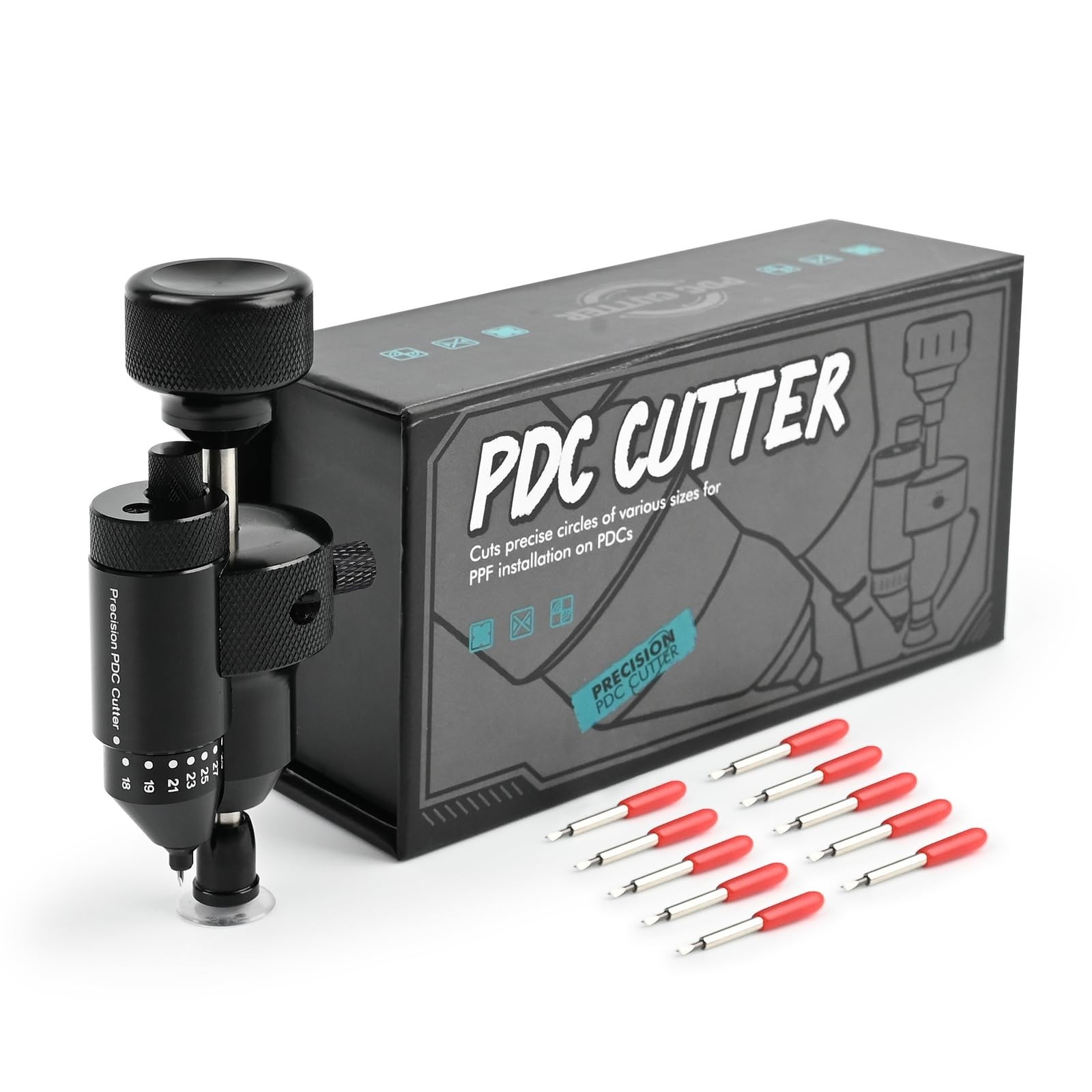 Gomake PPF Precision PDC Sensor Cutter,18mm-32mm Precise Car Radar Hole Cutti...