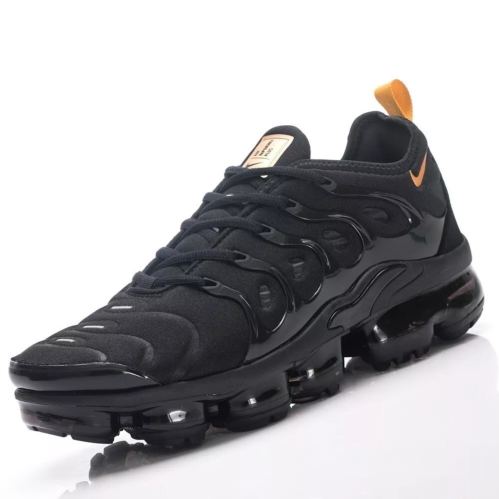 New Nike Air Vapormax Plus TN Men's Black Gold Running Shoes Size 7-13