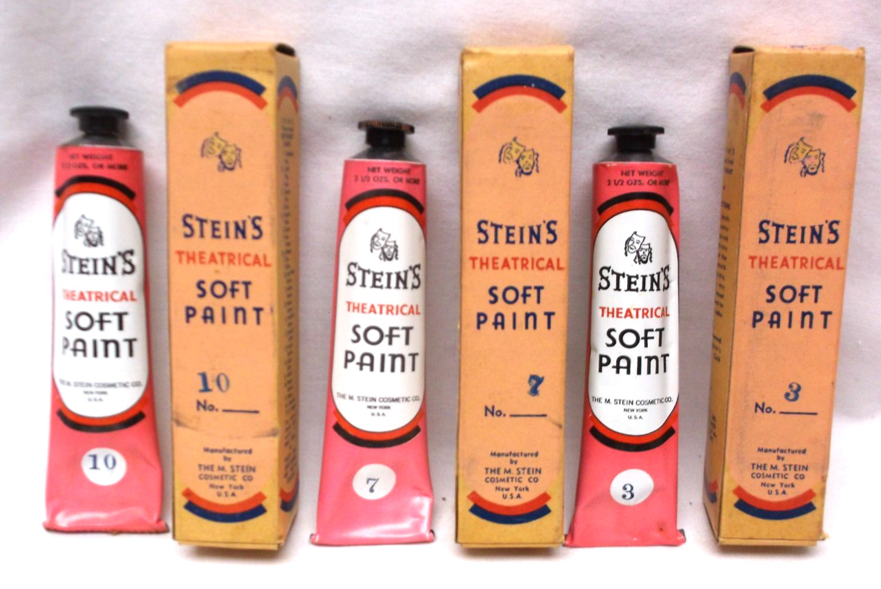 Vintage Stein's Theatrical Soft Paint 3 Different