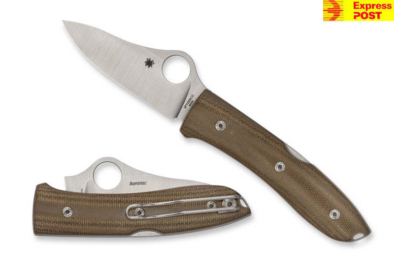Spyderco LionSteel SpyOpera 2.90" M390 Micarta Folding Knife C255CMP