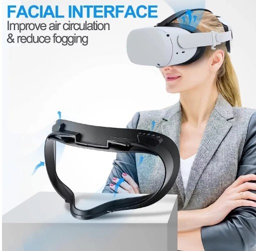 Face Cushion Pad for Meta Quest 2 VR Facial Interface Replacement PU Leather ...