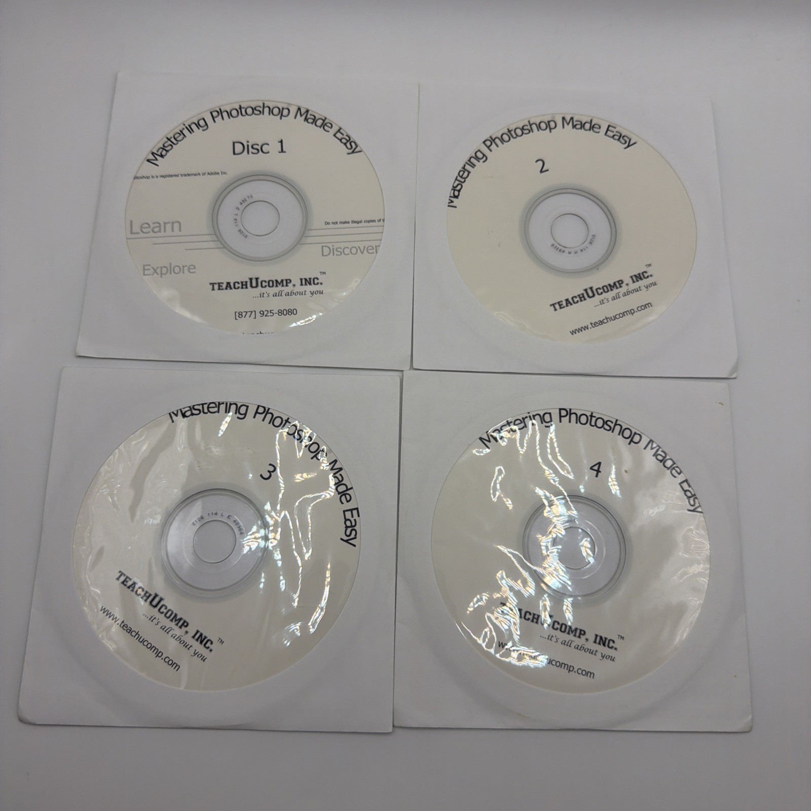 Mastering Photoshop Made Easy Training Tutorial 4 CD Set TeachUComp