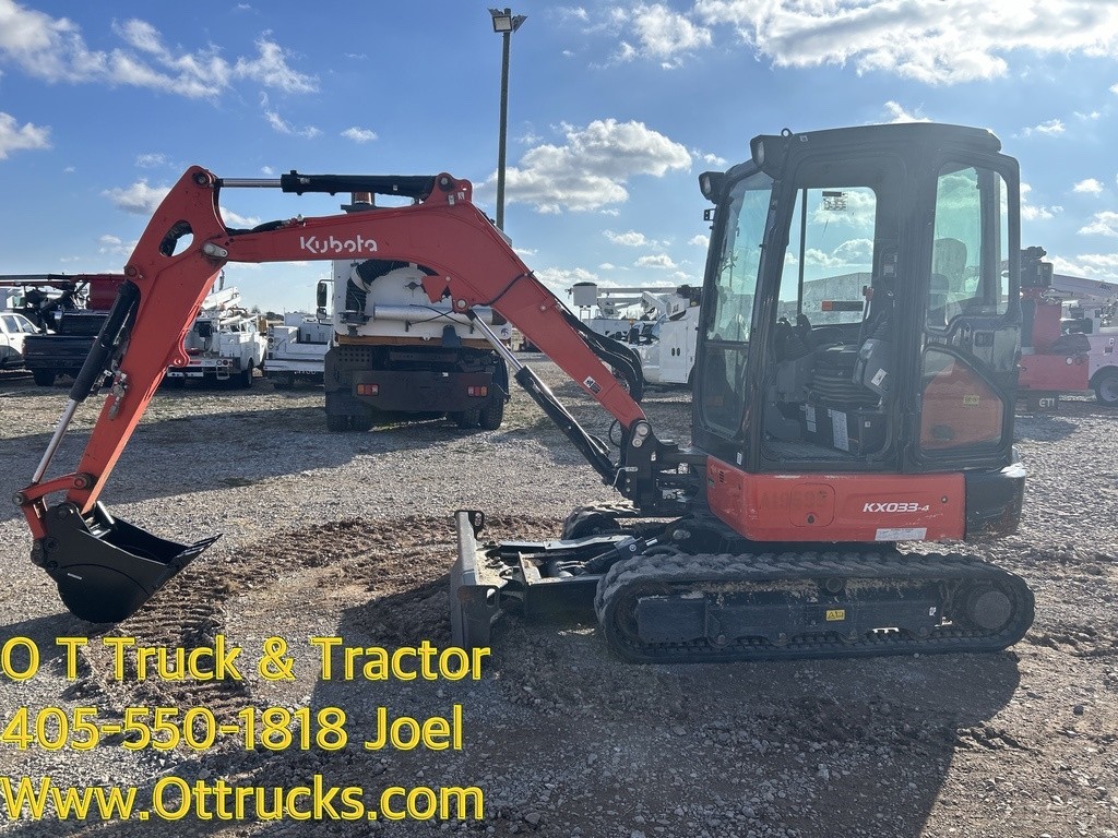 2023 Kubota KX033-4 Excavator Mini Ex Track Hoe Cab A/c 4 Way Blade Used