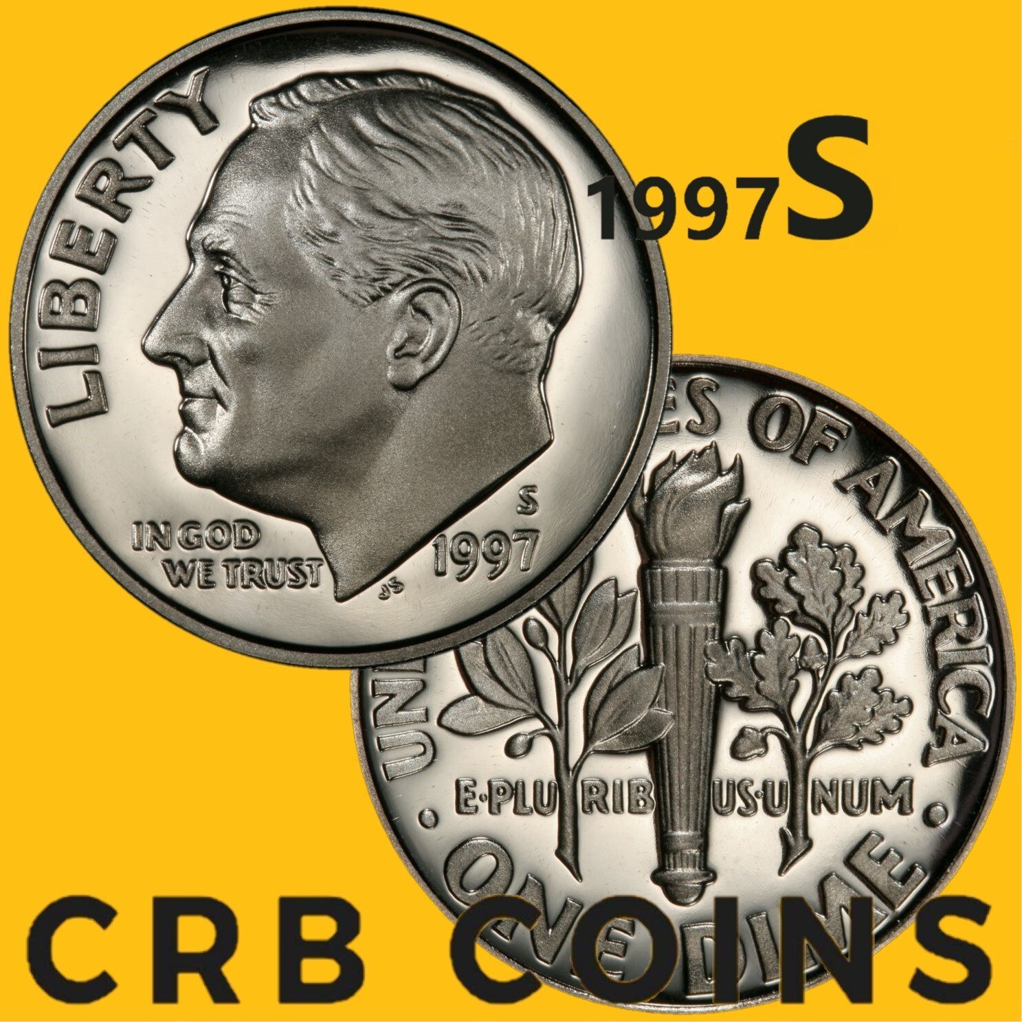 1997-S Proof Roosevelt Dime - (UNC) Clad KM#195a - D97SC