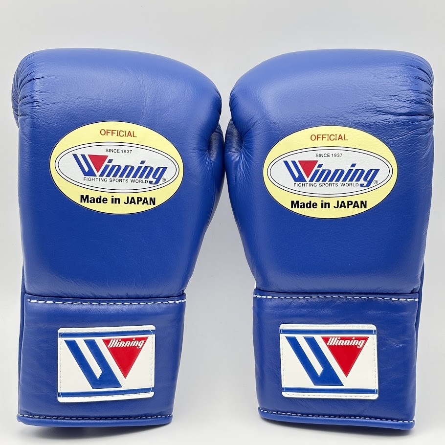 Winning Boxing Gloves 8oz Blue MS-200 Lace-Up Pro type Authentic JAPAN New