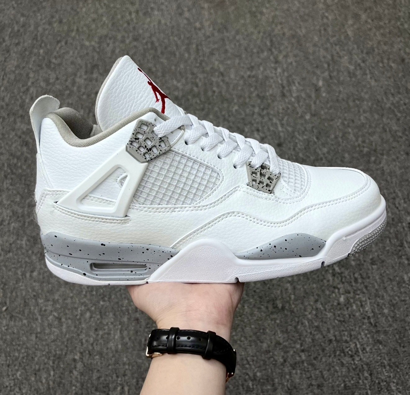 Jordan 4 Retro "White Oreo" Men's Mid Top Basketball Shoes Size 7-12