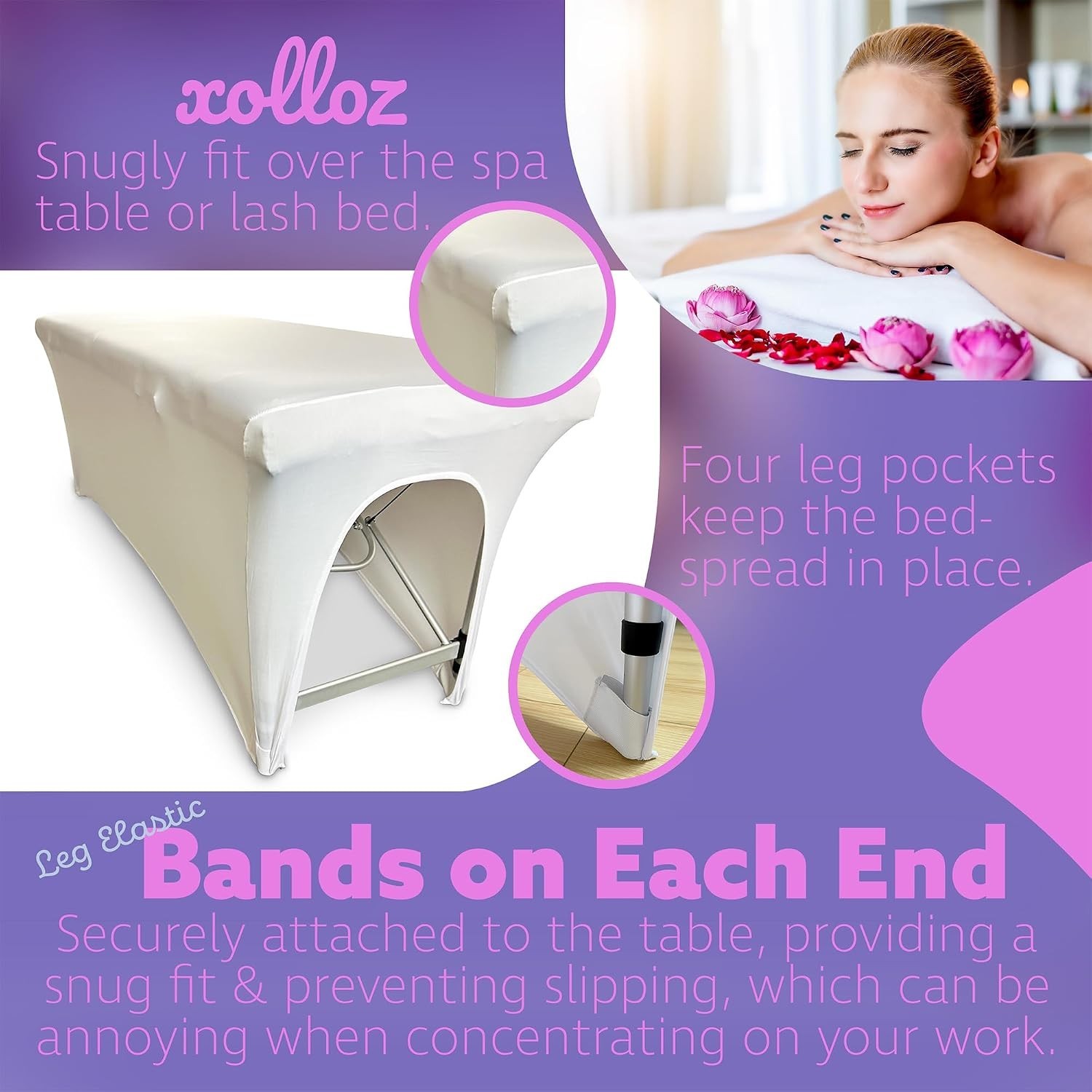 Soft & Snug Stretch Massage Table Cover – Ideal for Therapists & Estheticians