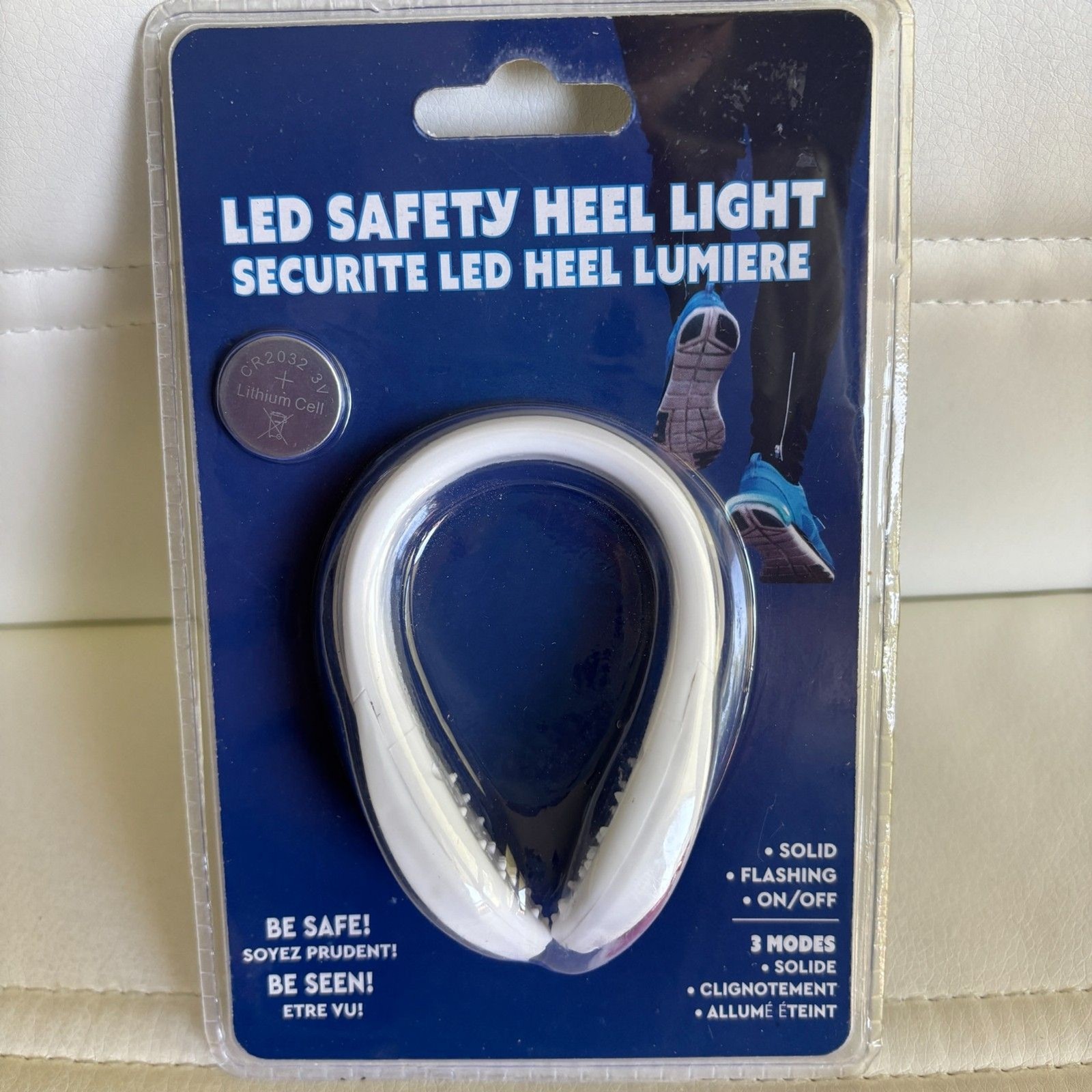 LED Safety Heel Light Clip-On Shoe Running Walking Light 3 Modes CR2032 New