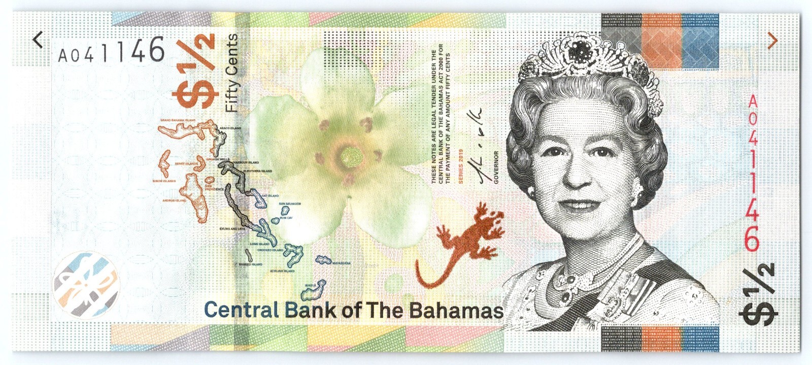 Bahamas - 1/2 Dollar (50 Cents) - 2000 - WPM# A041146