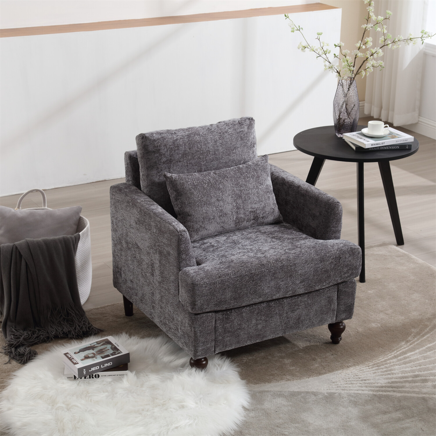 Modern Accent Chair Single Sofa Upholstered Armchair Lounge Chair Club Chair