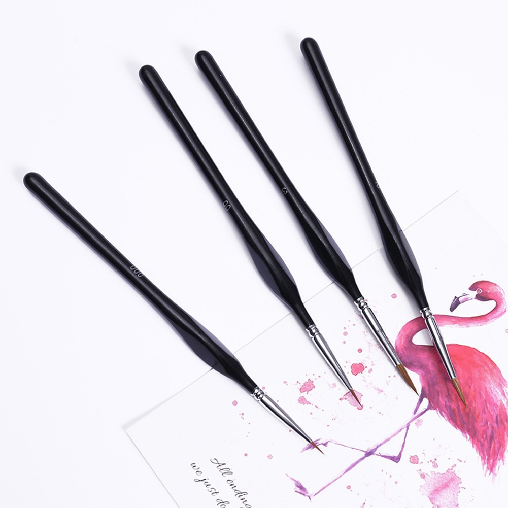 6Pcs Extra Fine EF Tip Details Paint Model Maker Painting Brush Pen Tool Set B