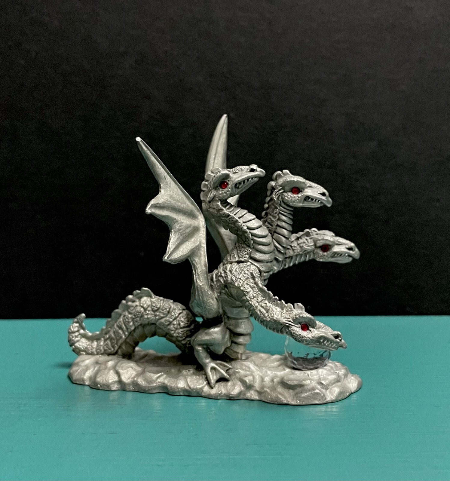 Spoontiques Pewter 4 Headed Hydra Winged Dragon Serpent Mini Figurine LOTR GOT