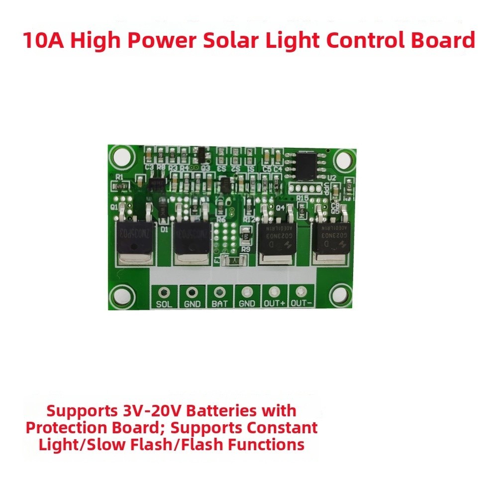 10A Solar Charge Controller PCB for 3.2V 18V Battery Systems Including