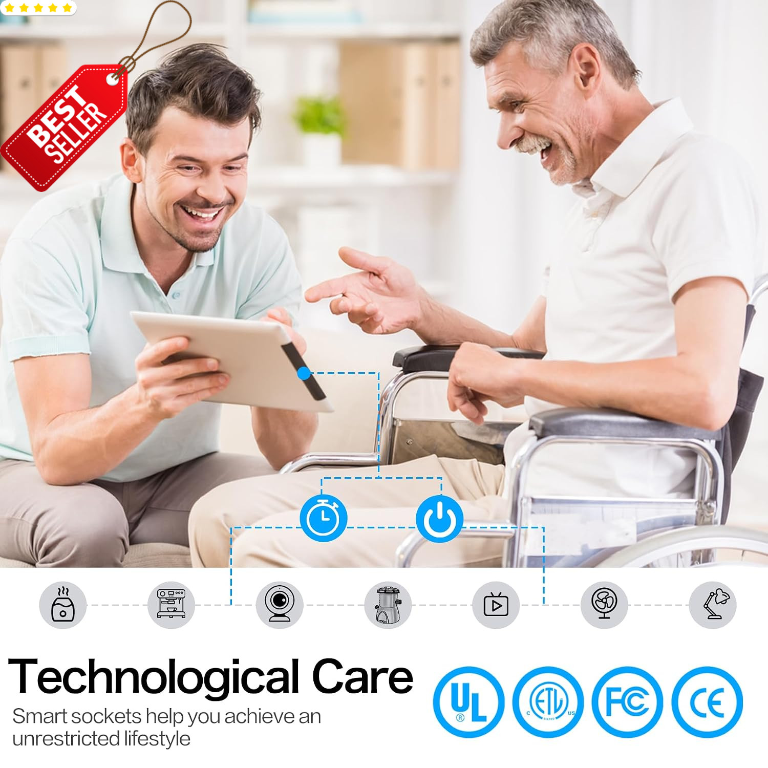 WiFi Smart Plug Outlet Alexa Google App Timer 2.4GHz Home Socket - US