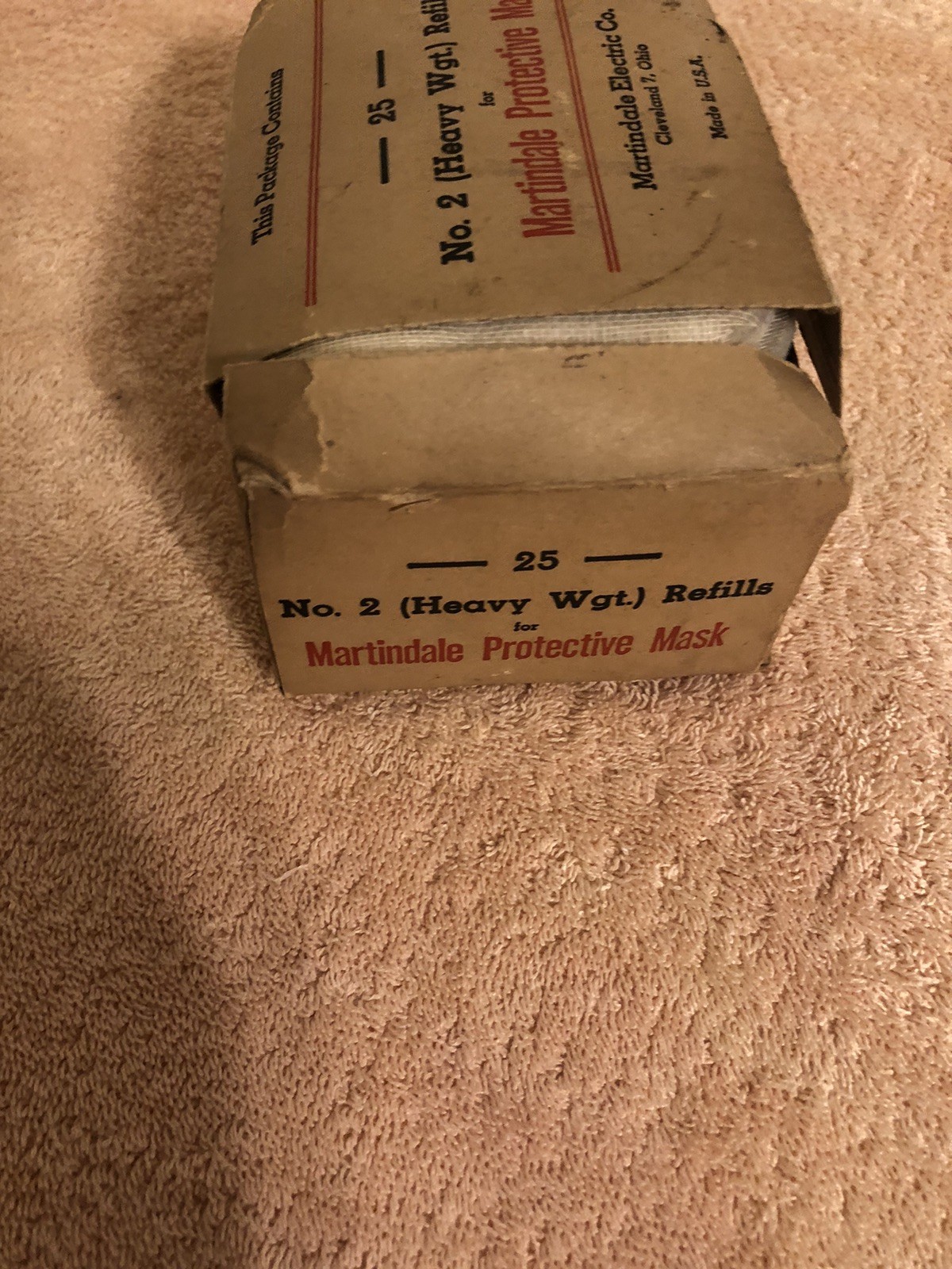 Vintage Martindale Electric Company #2 Protective Mask Refills