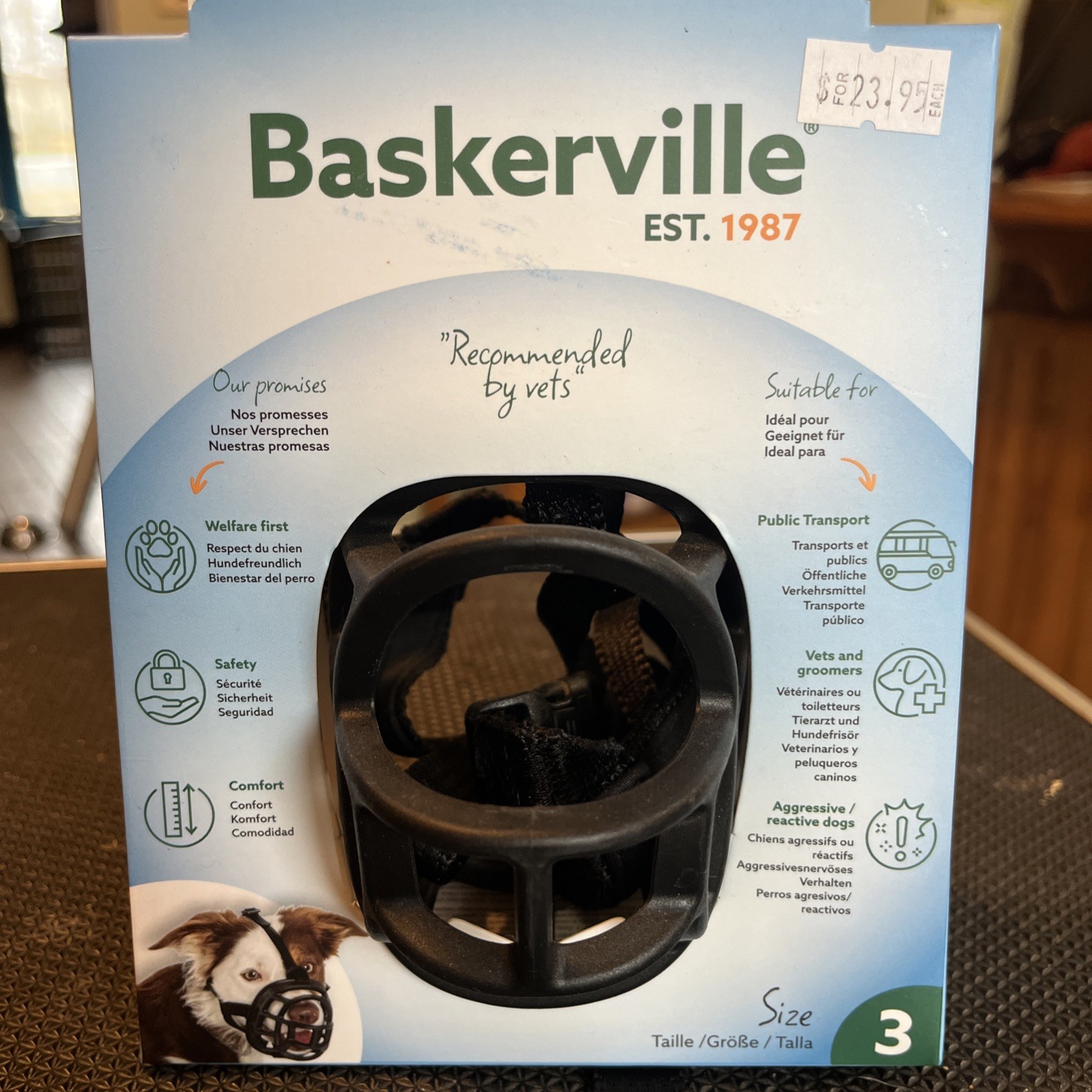 NIB Baskerville Ultra Basket Muzzle Sze 3 Welfare First Safety Comfort .......89