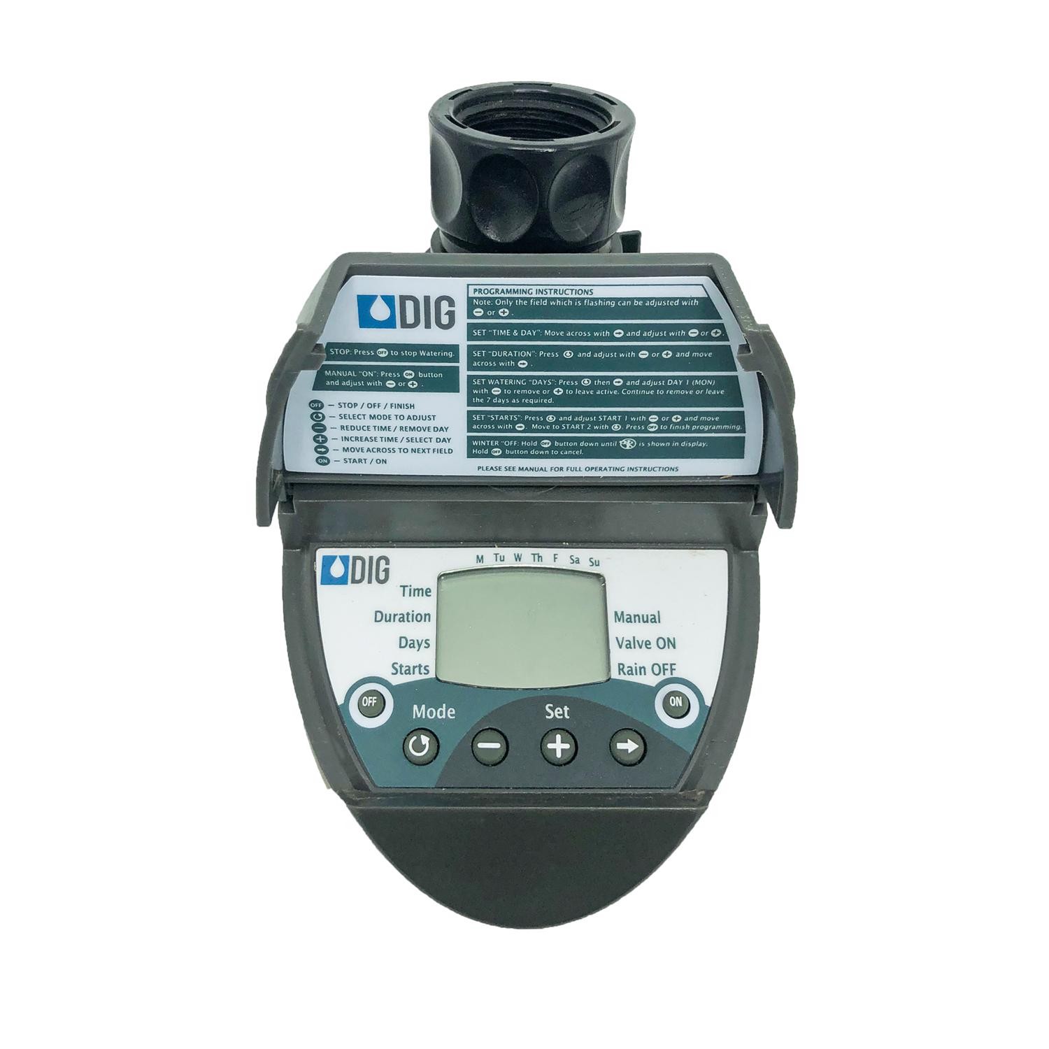 Dig Corporation Battery Powered Digital Sprinkler Timer Clamshell 1-Station