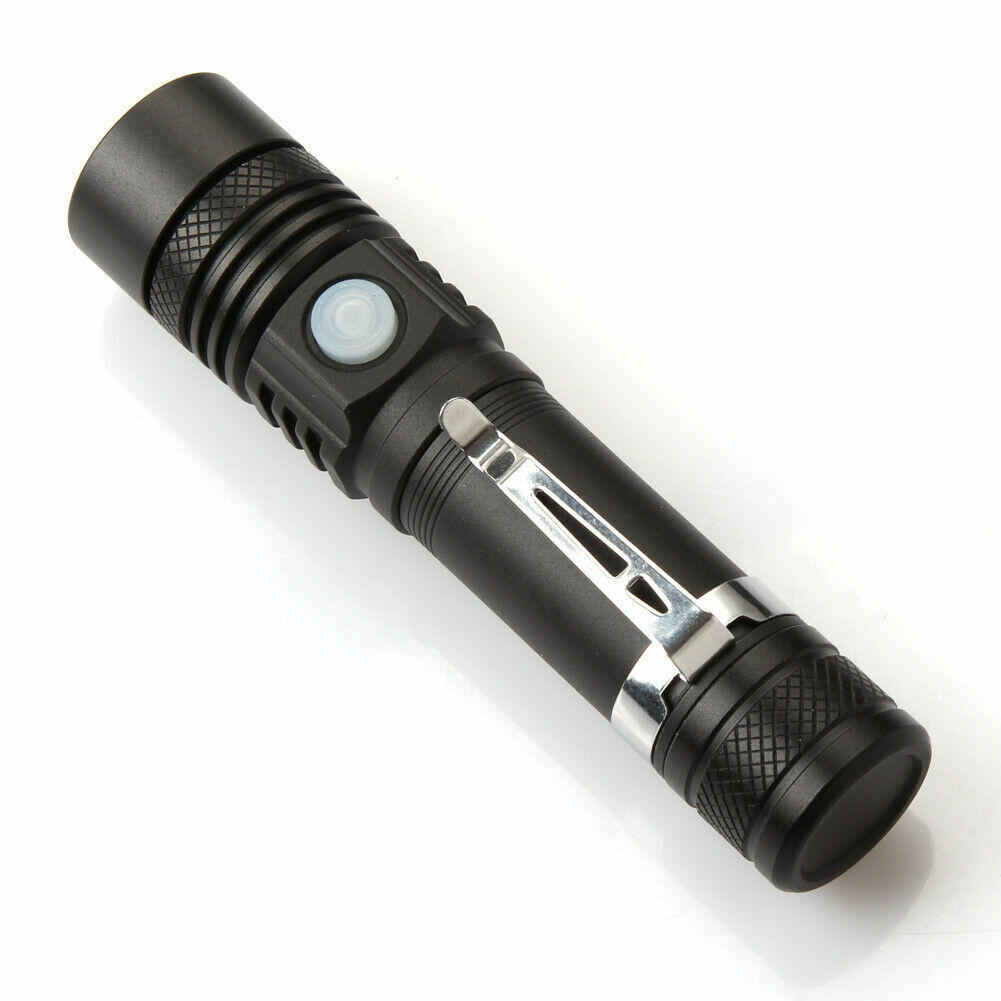Super Bright LED Tactical Flashlight Zoomable With Rechargeable Battery