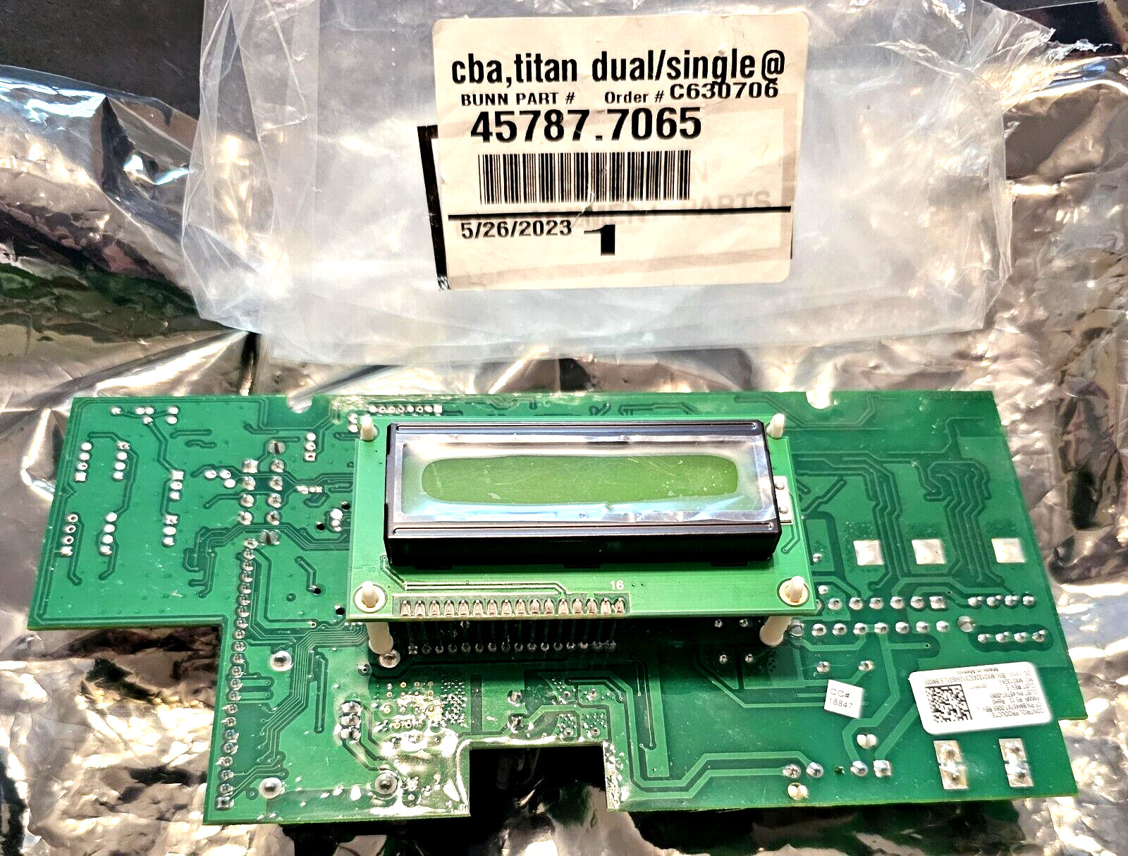 New! Bunn Titan Dual / Single Control Board Assembly BM45787-0065 45787.0065