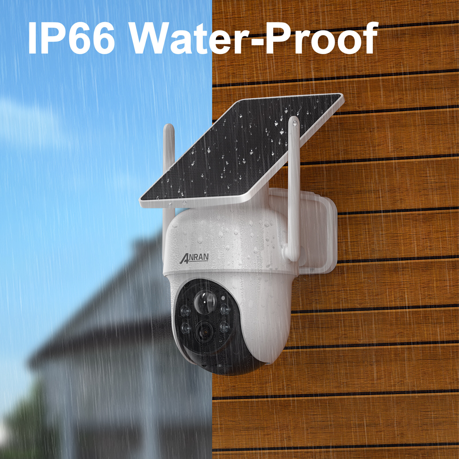 Solar Battery Powered Wireless Security Camera System Home Outdoor Wifi IP Audio