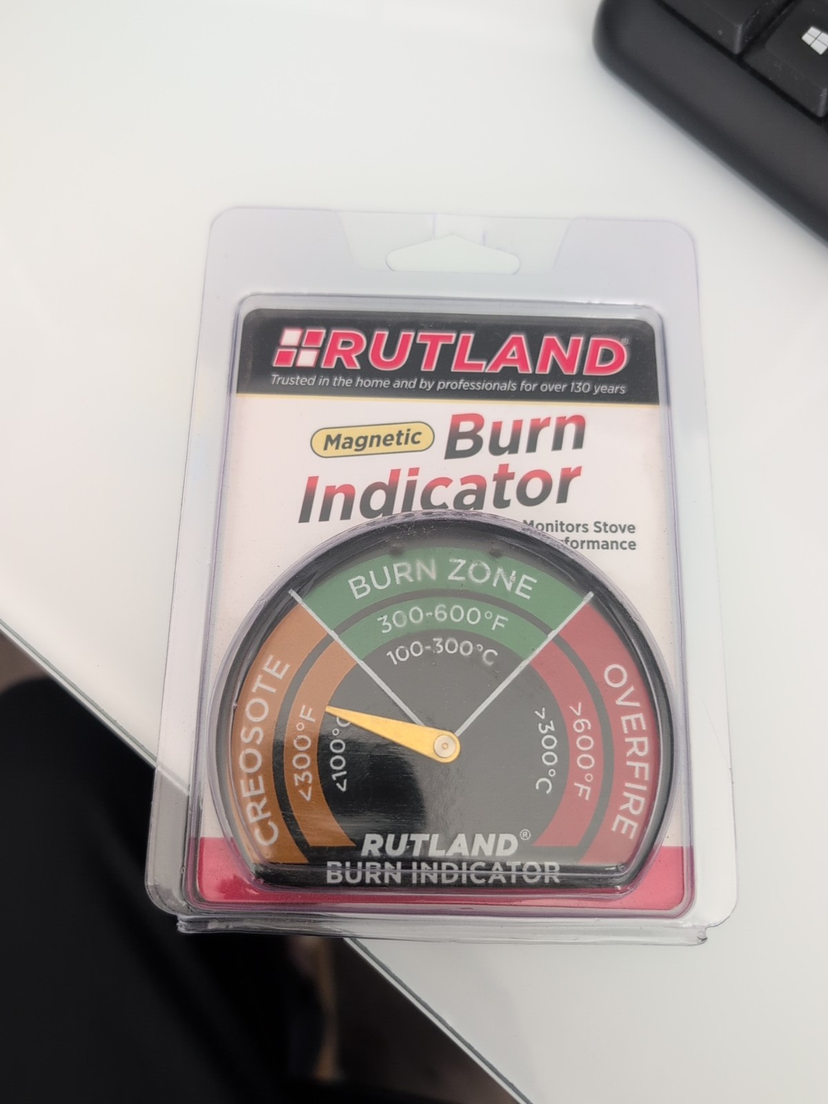 Rutland 701-6 New Magnetic Burn Thermometer Indicator For Wood Stove Chimney