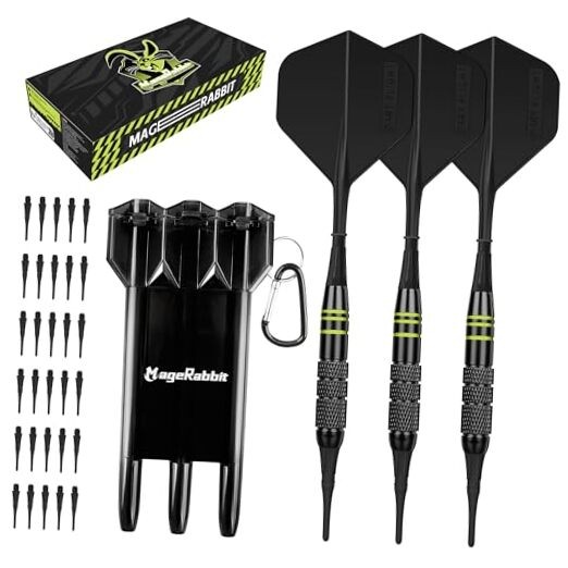Darts Soft Tip 3Pack 18g with Gift Carrying Case-Copper Barrels with