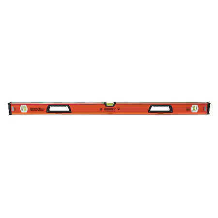 Johnson Level & Tool 1717-4800 Box Level, Aluminum, 48 In. L, Yellow