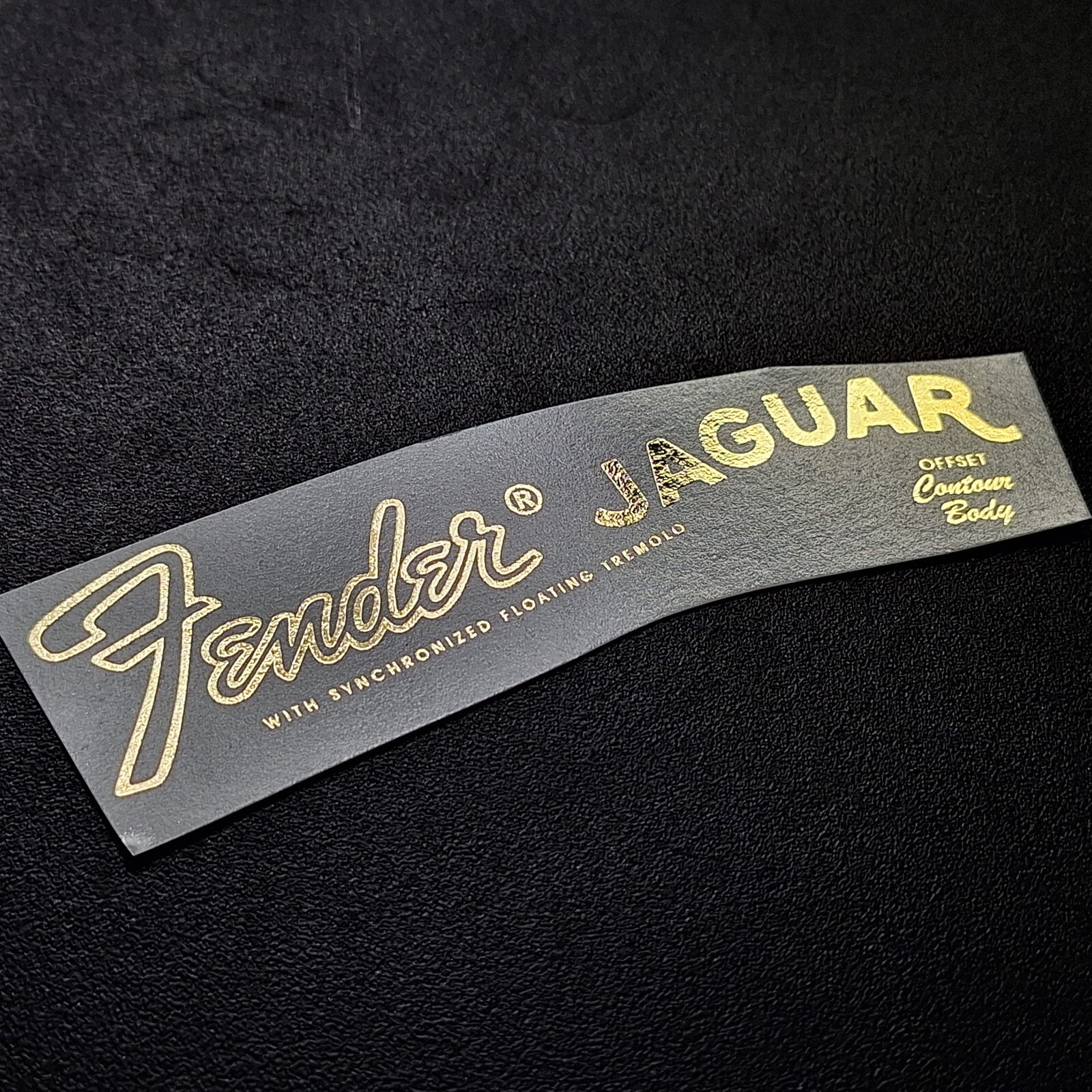Jaguar Waterslide Headstock Decal Gold Metallic 70s Fender Ultra-hi-res NEW