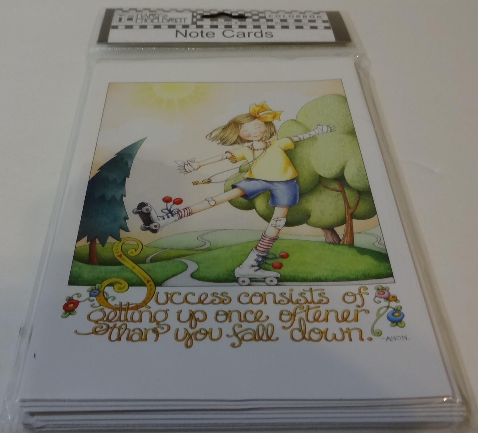 Mary Engelbreit, Note Cards,  Success consists of getting once oftener than you
