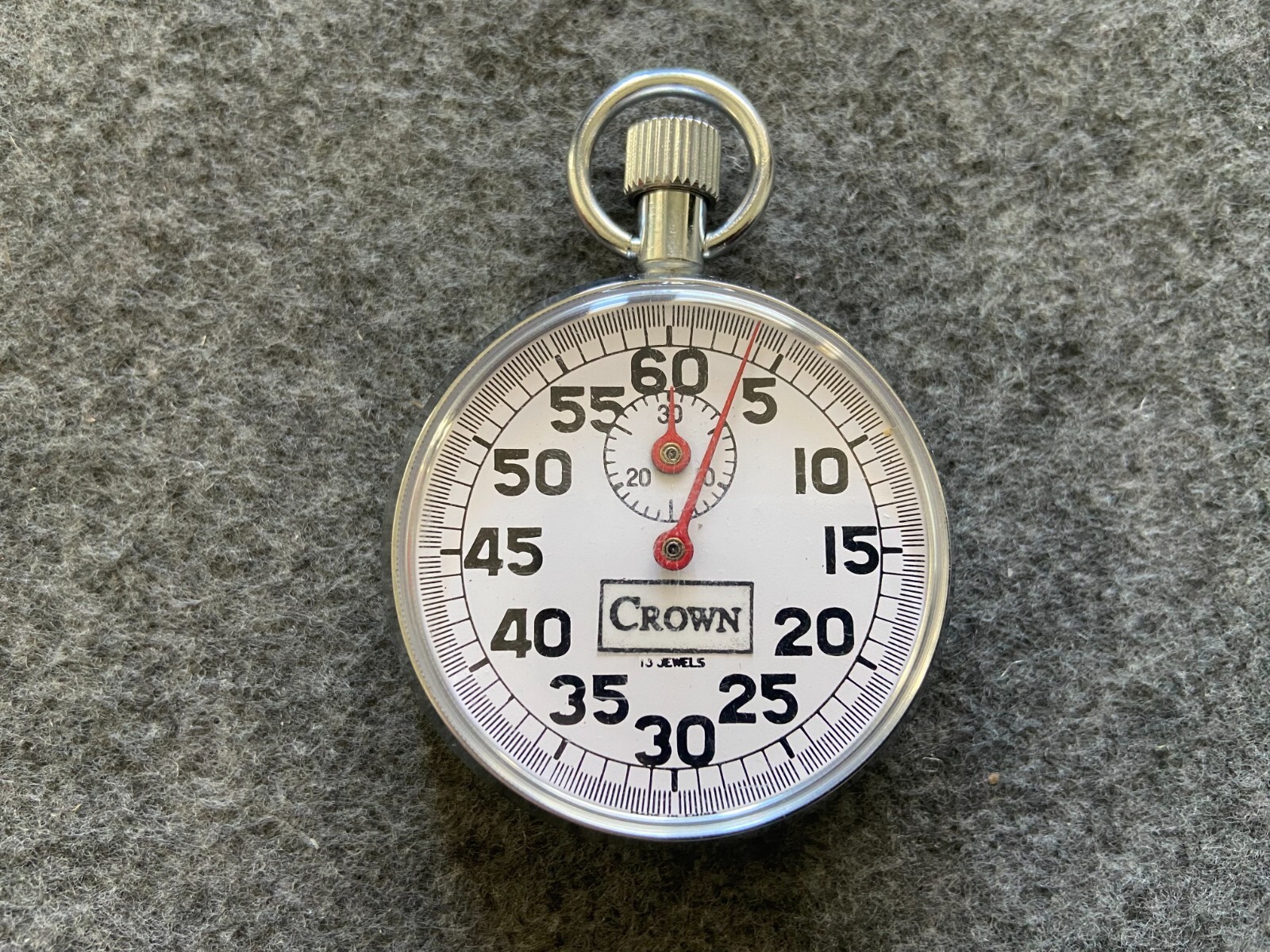 Crown Mechanical Wind Up Vintage Stop Watch