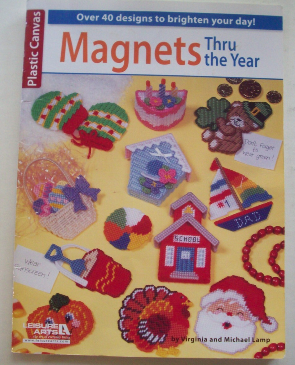 Magnets thru the Year plastic canvas pattern booklet 42 designs *B