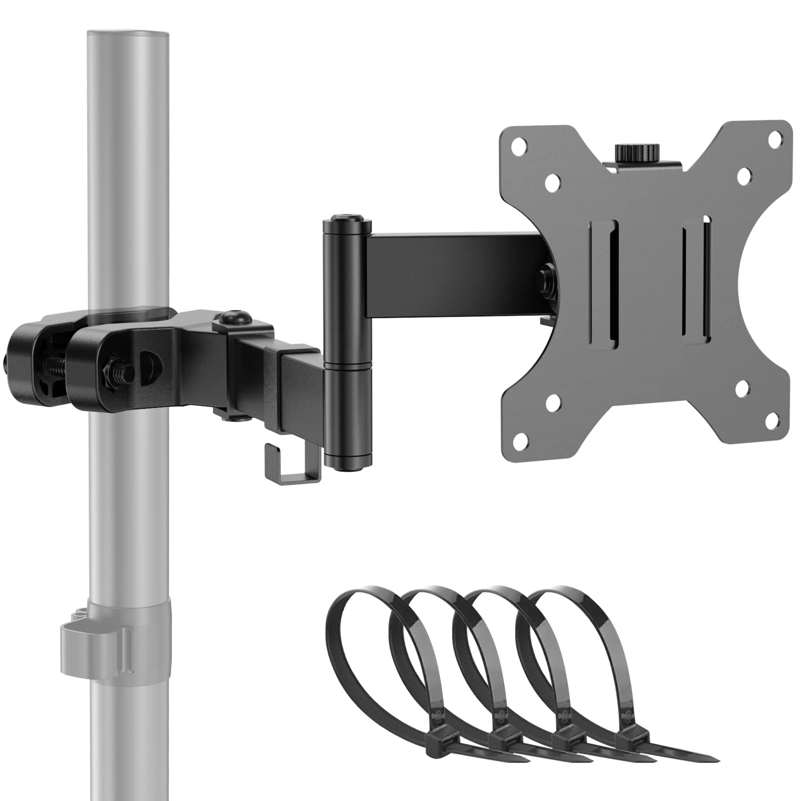 PUTORSEN Universal VESA Pole Mount, Full Motion TV Pole Mount Fits 17 to 32 i...