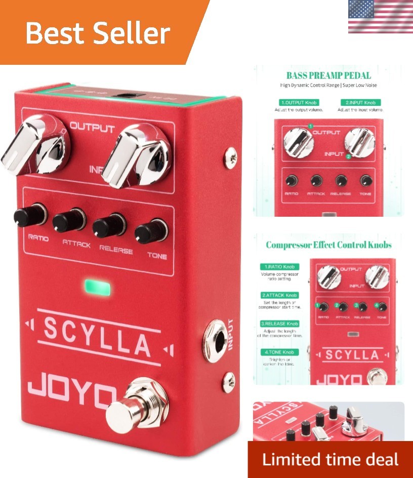 SCYLLA R-27 Bass Guitar Compressor Effect Pedal 9V Replacement