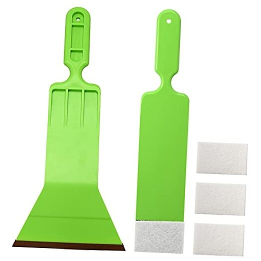 Window Tint Tools Bulldozer Squeegee Kit Wide Mouth & Scrubber Paddle Green