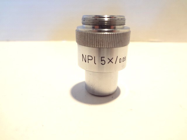 E.LEITZ  5X/0.09  BRIGHTFIELD REFLECTED LIGHT OBJECTIVE LENS #569199