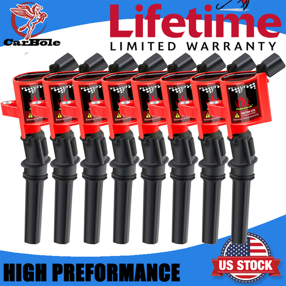 High 15% Energy Ignition Coil Pack For Ford F150 F250 F550 4.6/5.4L DG508 V8