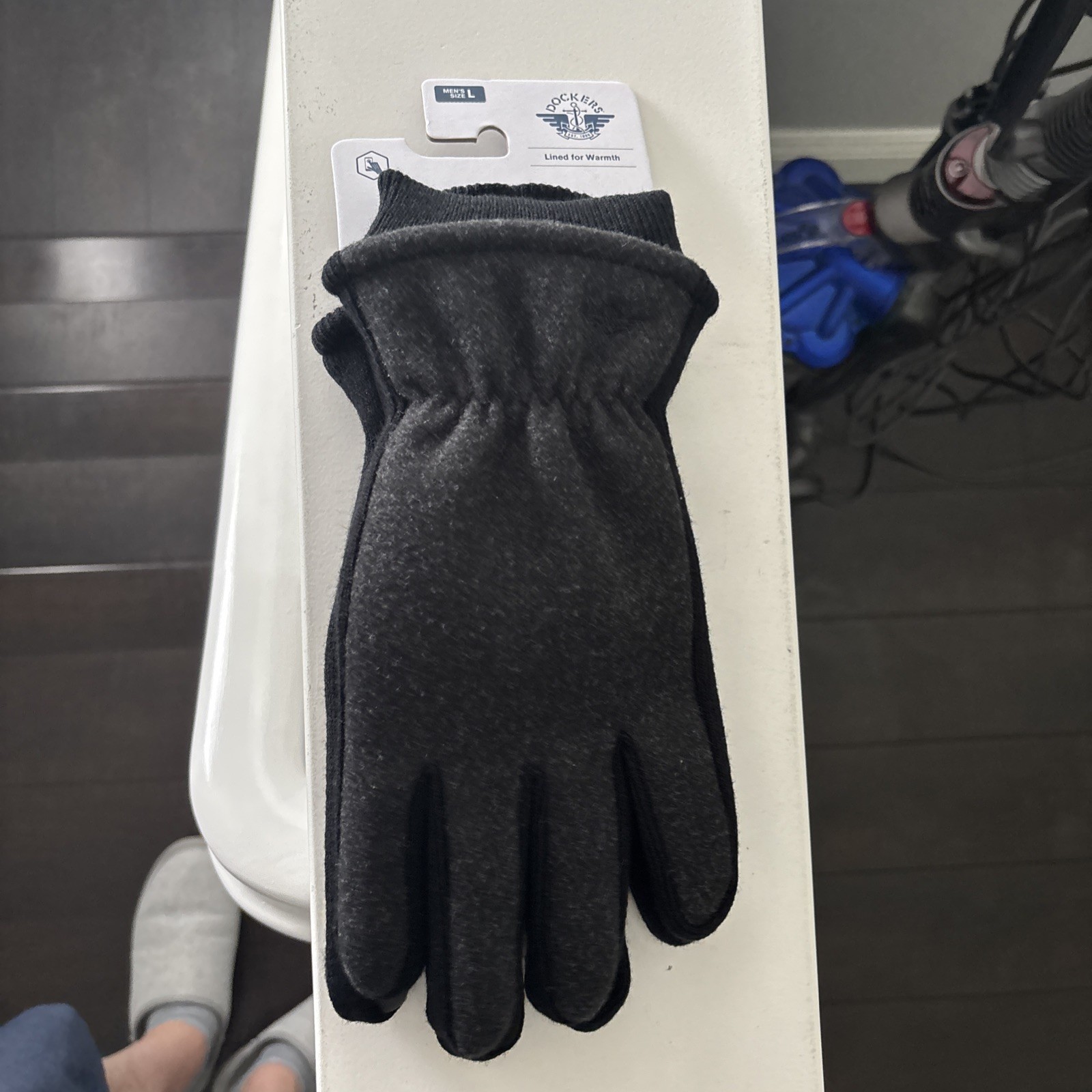 DOCKERS MIDWEIGHT GLOVES MENS LARGE TOUCHSCREEN NWT POLYESTER 45DK030045
