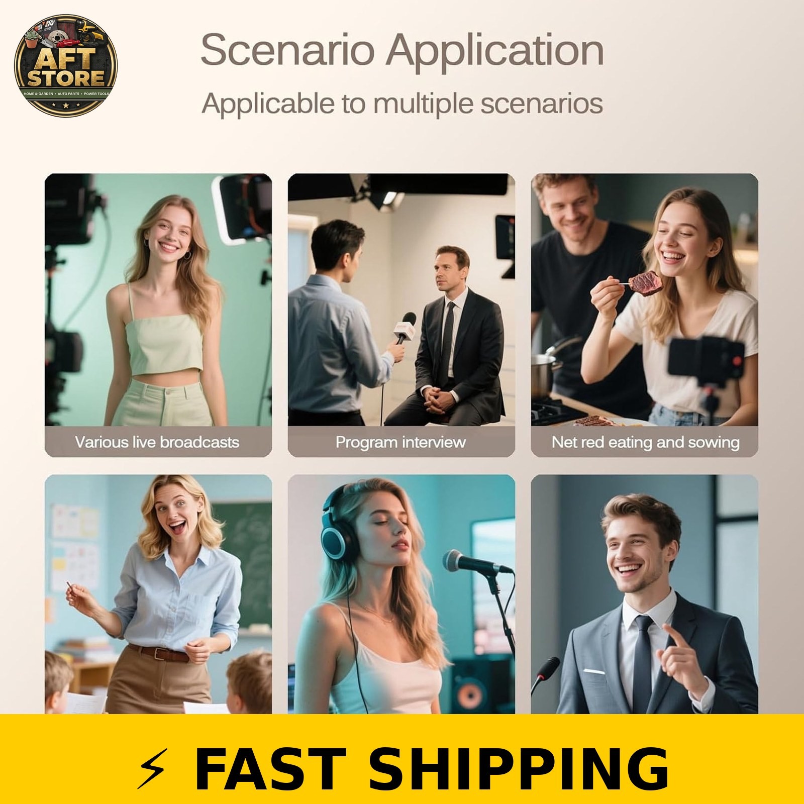 Wireless Lavalier Microphone for iPhone/iPad - Noise Reduction